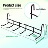 ZUDKSUY 4pcs Set of 6 Hooks Metal Grid Hook Holder