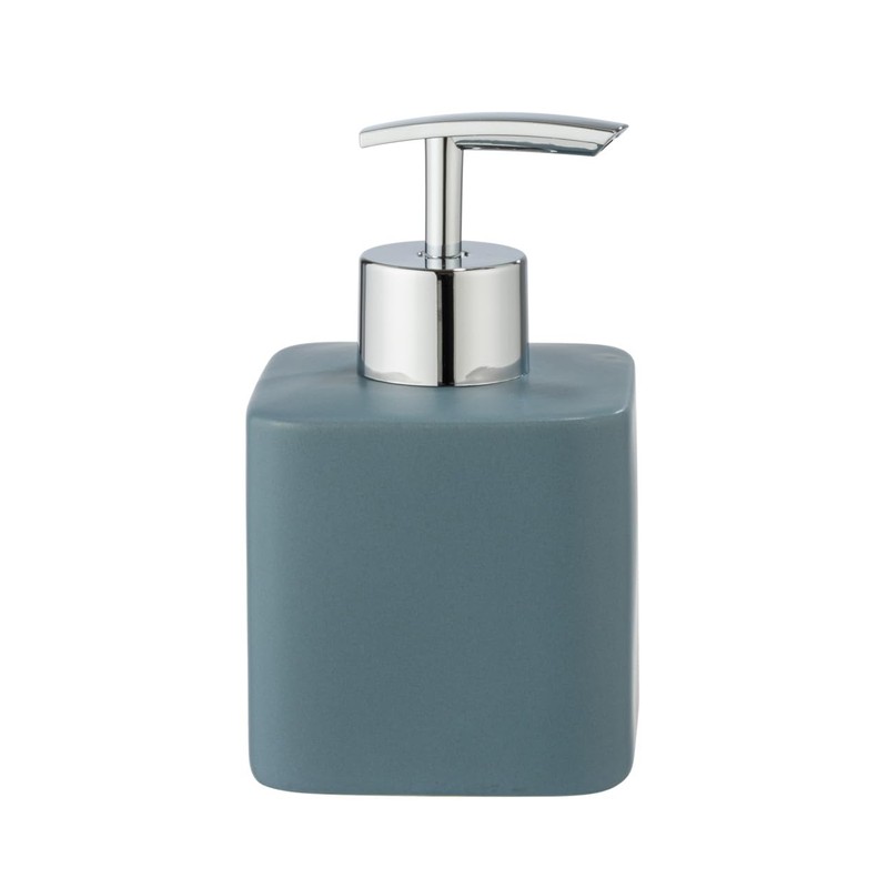 WENKO Hexa Soap Dispenser, Refillable Ceramic Pump Dispenser for 290
