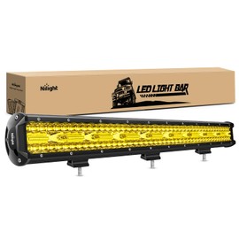 Nilight LED Light Bar 26 Inch 540W Yellow Flood Spot Combo Triple Row Driving Lamp Roof Bumper Off Road LED Work Lights Pods for Van Camper Wagon Car Pickup Golf Cart ATV UTV SUV Truck Boat 4x4