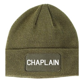 Kings Of NY Christian Chaplain Winter Knit Adult Beanie Hat Olive Green