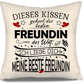 Aosumin This pillow belongs to the best friend in the world female best friend gift cushion covers for women girls friendship gift birthday (best friend-a)