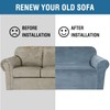 H.VERSAILTEX Stretch Velvet Sofa Covers for 3 Cushion Couch Covers