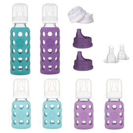 Lifefactory 6 Bottle Starter Set, Mint/Lavender/Kale/Grape/White (LF120407C4)