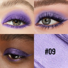 Erinde Purple Glitter Eyeshadow Pen, Waterproof & Long-Lasting Blue Eyeshadow Stick, Pearlescent Cream Crayon Eyeliner, High Pigment Metallic Shimmer Eye Makeup Pen