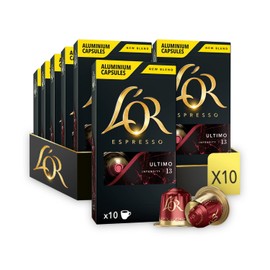 L'OR Espresso Ultimo Intensity 13 - 100 Aluminium Capsules Compatible with Nespresso Machines (10x10 Pods Pack)