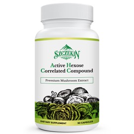 Active Hexose Correlated Compound 1500 mg Supplement, Natural 8 Mushroom Extract Supplement, Immune System, Liver Function, Natural Killer and T Cells Activity, 90 Veggie Capsules
