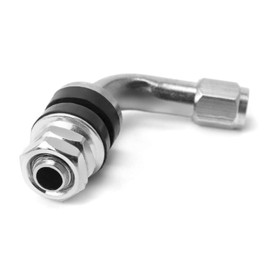 QWORK 4Pcs Tyre Valve Stem, 90 Degree Angled Bolt-in Valve Stems for Car Motorcycle Tyre,Anti-Leakage