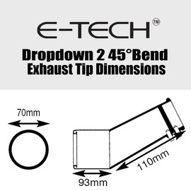 E-TECH Stainless Steel Drop Down Exhaust Tip