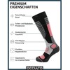 Occulto 2 pairs of women's ski socks with padding in