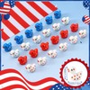 DTOFOOT 80 Pcs Patriotic Mini Resin Ducks,Independence Day Duck Figurines