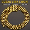Gold Curb Cuban Chain Necklace 26inch Men's 9mm Heavy Cuban