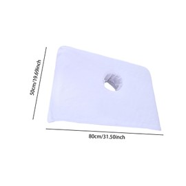 Harilla Massagetisch-Handtuch, Gesichtskissen, Handtuch mit Gesichtsloch, Faser, Schönheitssalon-Handtuchbezug, Massagezubehör, SPA-Bett, Kopfvorhangpolster, Weiß