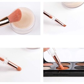 Makeup Brush, Cosmetic Brush, Includes Exclusive Makeup Pouch, Portable, Cute (4-in-1 Pink)