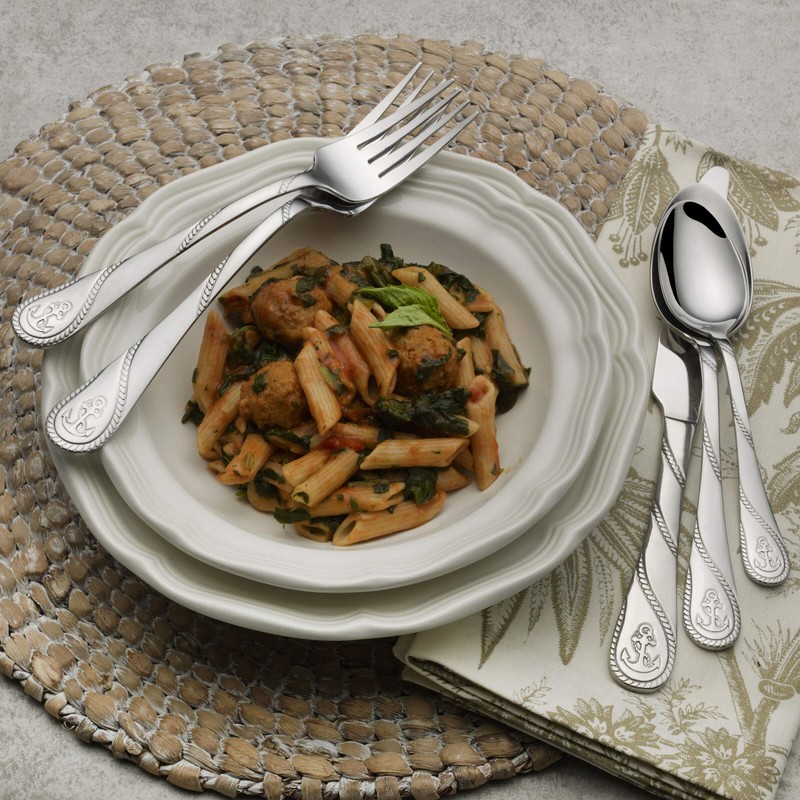 Towle Everyday Anchor Flatware Service for 4, 20 Piece Set,