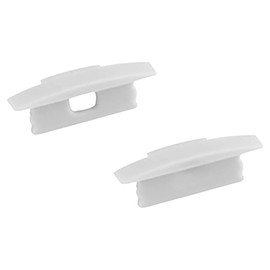 LED Aluminium Profile A25 White 2x End Caps