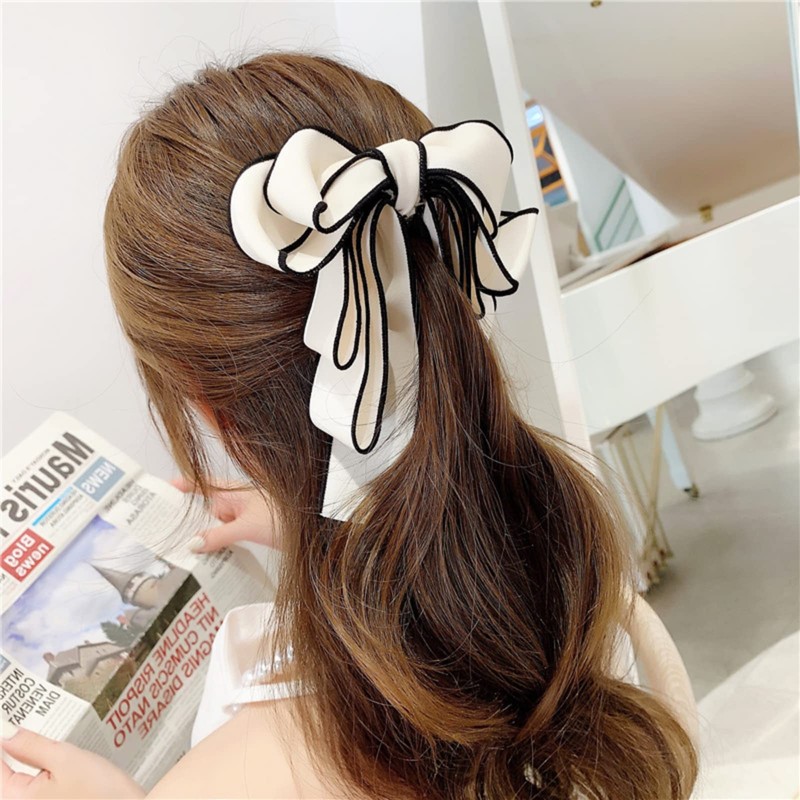 EZ PEACH Ribbon, Banana Clip, Large, Simple, Hair Accessory, Hair