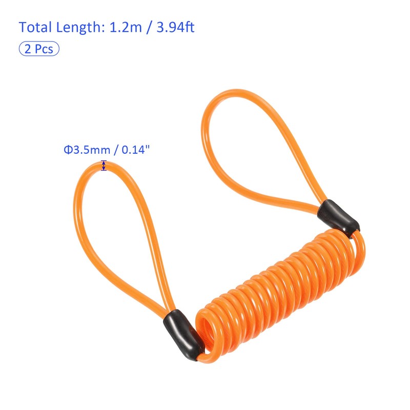 M METERXITY 2pcs Disc Lock Security Steel Cable Plastic Sheath