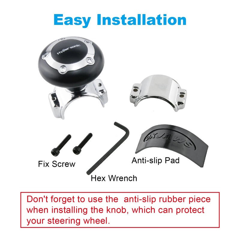 Hypersonic Large Steering Wheel Knob Spinners, Universal Vehicle Steer