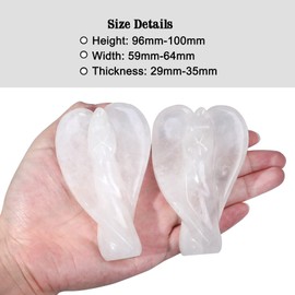 KYEYGWO Rock Crystal Praying Angel Figurine Guardian Angel Wings Statue for Home Decor, Blessing Protection Stone Memorial Sympathy Gifts