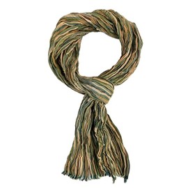 Rotfuchs Baumwollschal Damenschal Herrenschal Knitterlook streifen Muster in beige