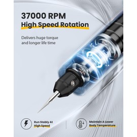 Tarlido Tarlido Engraving Pen, USB Rechargeable Cordless Rotary Tools, Professional Mini Carving Machines Portable DIY Engraver Machine for Metal to Wooden, Glass, Jewelry-Black