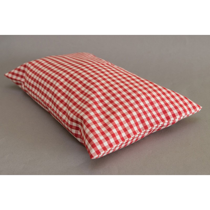 Organic Lavender Pillow 30 x 20 cm Organic Cover Red/White