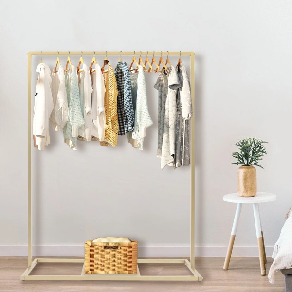 Unbranded Steel Golden large-capacity Clothes Rack Display Shelf Rack Organizer