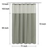 N&Y HOME Waffle Weave Shower Curtain with Snap-in Fabric Liner