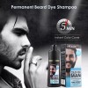 Champú oscurecedor negro tinta tinta barba cabello barba permanente 200