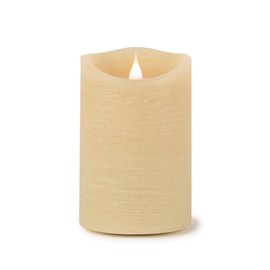 Melrose Wax, Plastic Simplux LED Designer Candle with 4 and 8-Hour Timer (5.5-inch Height, Cream)