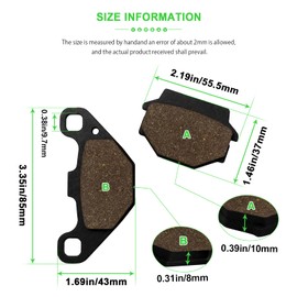 Yerbay Rear Brake Pads for Kymco Agility City 125 2008-2017