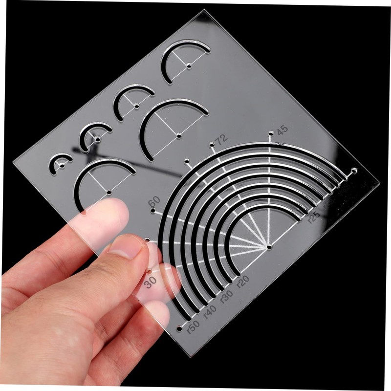 DOITOOL Acrylic Quilting Ruler Set Multi Functional Semicircle Cutter Template