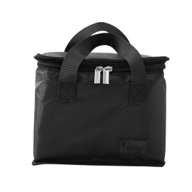 Periea 'Liz' Insulated Cooler Lunch Box for Women Men Kids Adult, Waterproof Leakproof Reusable Lunch Tote Bag with Handles for Work School Picnic Beach (Black)