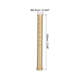 PATIKIL 200 Grain Archery Arrow Brass Insert, 6 Packs Insert Screw Copper Brass Arrow for .244/6.2mm Carbon Arrows
