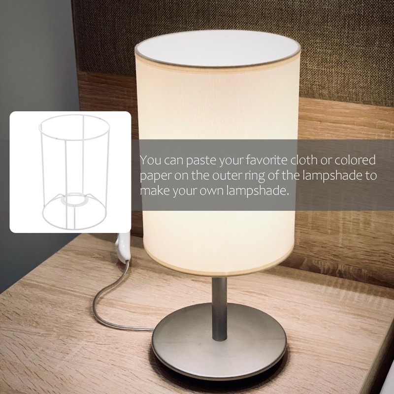 1pc Shade Holder E27 Bracket Frame Cylindrical Iron