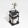 Furinno Turn-N-Tube End Table, Side Table with Shelf, Darkwood