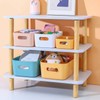 Mofeisor 6 Packs Plastic Storage Baskets with Handles, Cupboard Storage