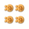 Silicone Toothbrush Holders for Bathrooms - 4 Pcs Yellow Wall