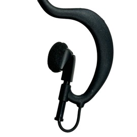 MaximalPower G Shape Hook Radio Earpiece Compatible for Motorola 2 Pin 2 Way Radios - Clip-Ear Earpiece Headset for Models CP200 CLS1110 CLS1410 Two-Way Radios Walkie Talkie (1 Pack)