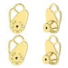 Earring Lifters Backs,AKRUWERLY 4PCS Dainty Flower Shape Earring Backings Replacements