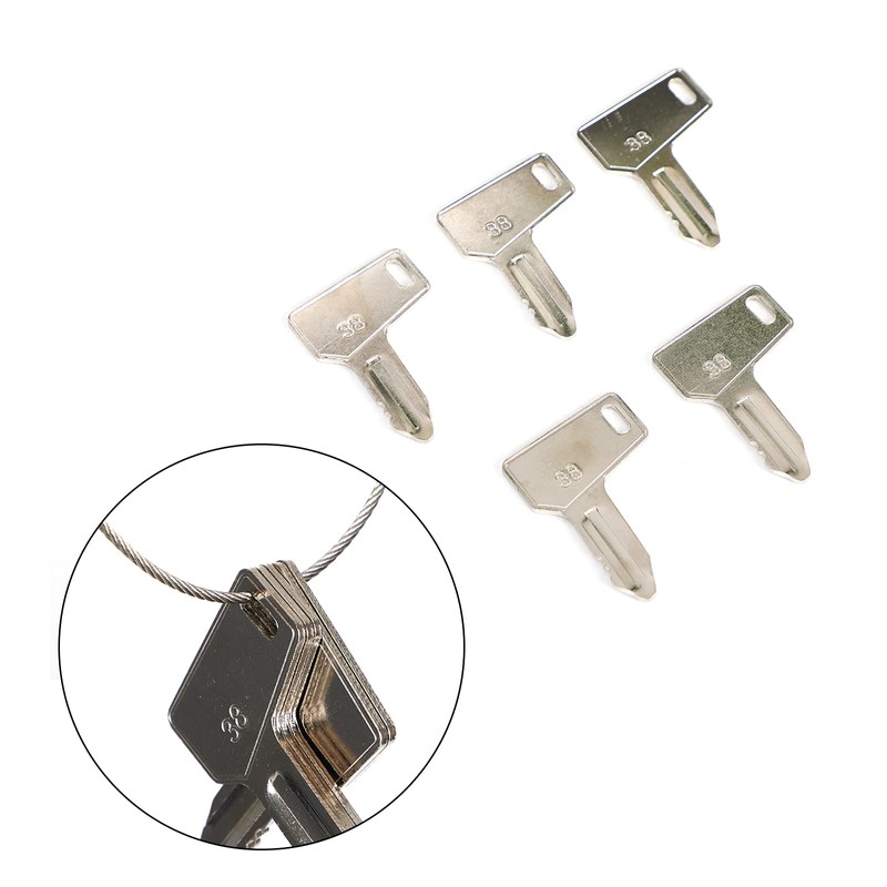 Artudatech 5pcs Heavy Equipment Key Set Ignition for Construction Vehicles