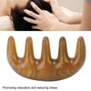 Scalping Massage Comb Handheld Green Sandalwood Massager Wide Tooth Scalping