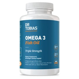 Dr. Tobias Aceite De Pescado Omega 3, 2000 Mg De Triple Potencia Con 800 Mg De Epa Y 600 Mg De Dha Por Ración, Suplementos De Aceite De Pescado Omega 