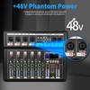 6-Channel Audio Mixer for PC, SX-6iu Mixing Console with XLR