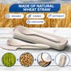 4Pcs Wheat Straw Travel Silverware Set with Case - Reusable