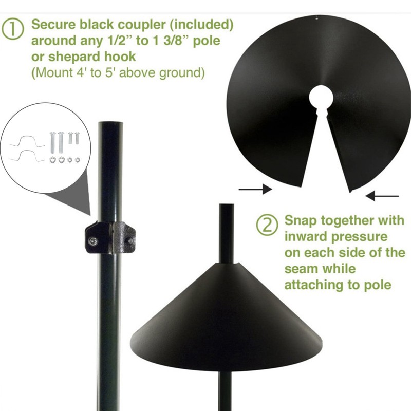 14in Sciuridae Baffle Blocker Sciuridae Wrap Around Bird Feeder Station