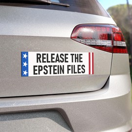 Release the Epstein Files Sticker 3x9" Stop the Elite Cover-Up Stickers