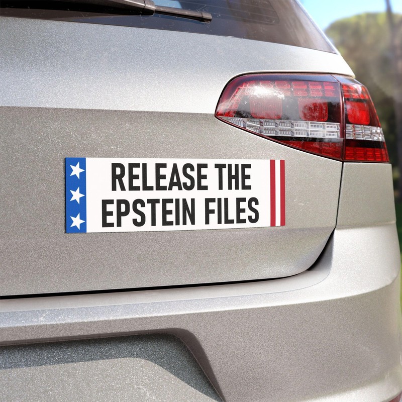 Release the Epstein Files Sticker 3x9" Stop the Elite Cover-Up