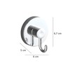 WENKO Vacuum-Loc® Set of 4 Wall Hooks, Towel Rack, Hooks
