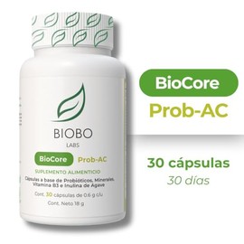 Biocore Prob Suplemento Alimenticio Probióticos Minerales Vitamina Inulina Agave Cápsulas
